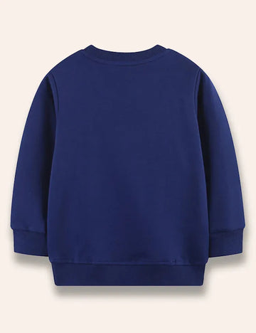 Christmas Lampion Reindeer Appliqué Sweatshirt
